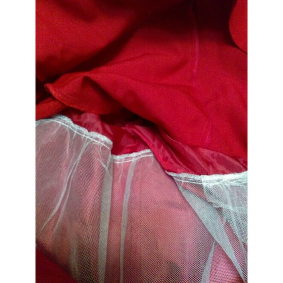 ABC KIDS USA Red & White Formal Spaghetti Layered with Lining Dress Youth Sz 12 - Picture 5 of 12